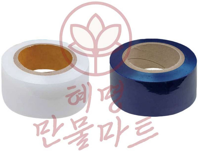 보호 테이프 투명 청색 40mmx150M 혜명마트 공업용테이프 비닐테이프 보호용테이프 투명보호테이프 청보호랩