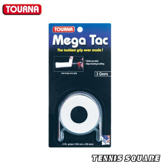 투나 메가텍 WHITE 3개입 테니스 오버그립, 1개