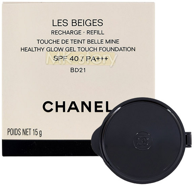 샤넬 레 베쥬 헬시 글로우 젤 터치 파운데이션 SPF40 (리필), BD21, 1개