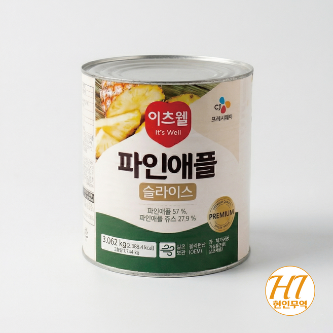이츠웰 파인애플캔(슬라이스)3.062Kg, 3.062kg, 1개