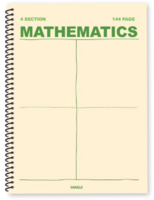 양지다이어리 4분할 수학연습장, 6개, RANDOM (랜덤발송)