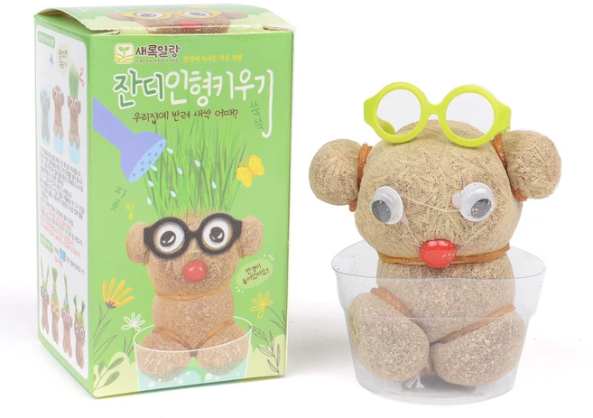 잔디인형키우기 어린이 식물 관찰 gy1030 아이템파크, 1개 - 쿠팡