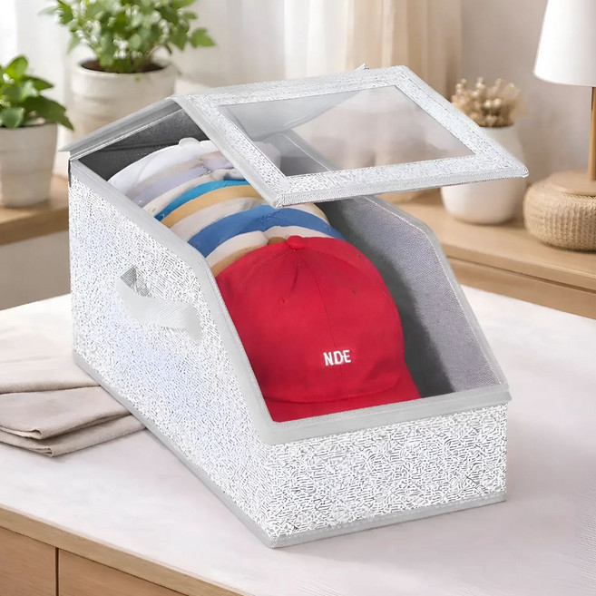 OFFHOLIC 모자 보관함 대용량 박스, 1개