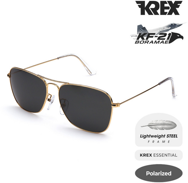KREX KF-21 조종사 보잉 선글라스 고선명 편광렌즈 초경량18g 남성 여성 선글라스 미듐/라지 국산100%