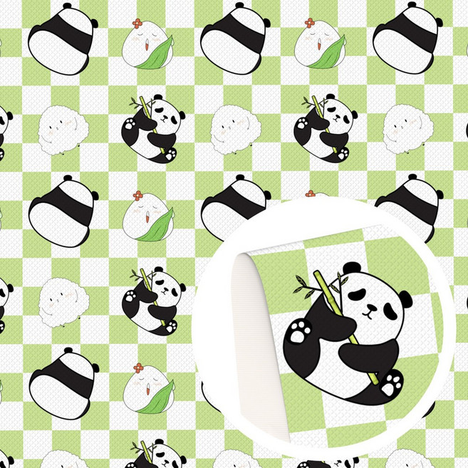 동물 팬더 기린 나태 인쇄 인조 가죽 시트 합성 원단 롤 DIY 귀걸이 머리 활 공예 프로젝트, 50x140cm, 1223518, 1개