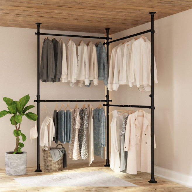 리우리빙 두배커진행거 2~6단 38mm 블랙/화이트, 리우리빙 두배커진행거 블랙, 4단