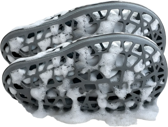 그로우핸즈 세제가 침투하는 운동화 실리콘 세탁망 빨래망, 1세트, 그레이