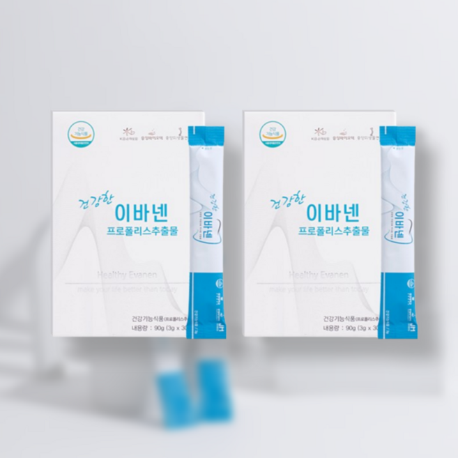 건강한이바넨 구강건강 프로폴리스 항균 황산화 60포, 2개