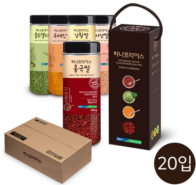 [하나로라이스] 행복담은 기능성쌀 미소 450g 답례품 기프트 선물용 x 20개입, 버섯쌀