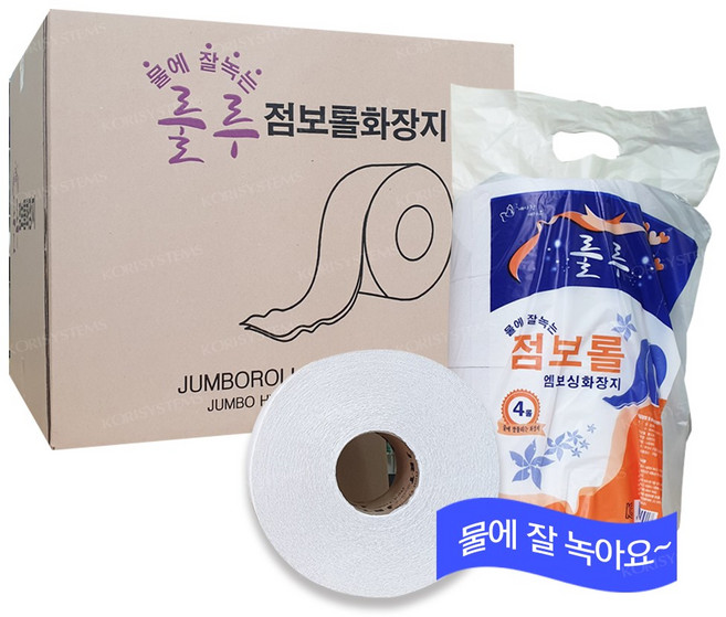 룰루 점보롤화장지 16롤 2겹 140M 대용량 물에잘녹는화장지, 1개