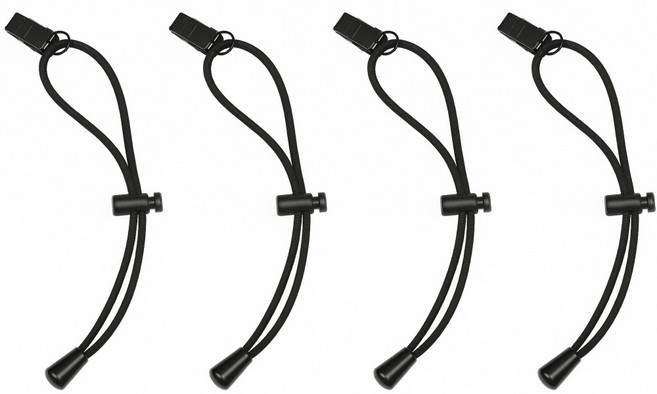 원더블 바지 밑단 끌림방지 집게, 4개, 블랙