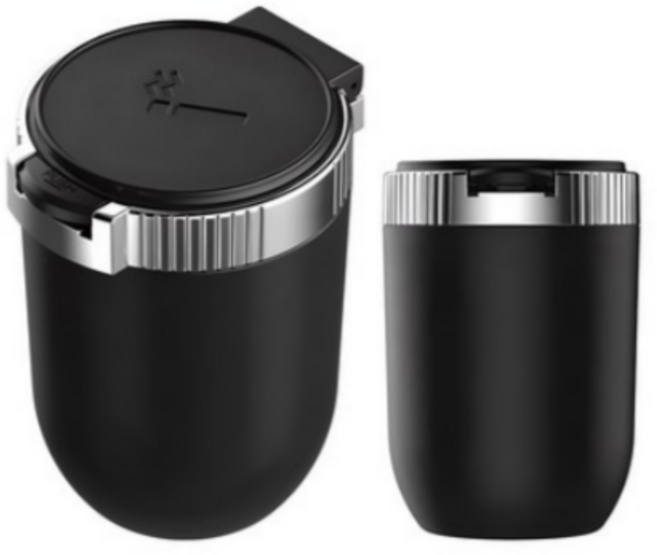 베어워크 원터치오픈 LED 차량 재떨이, 1개, 블랙