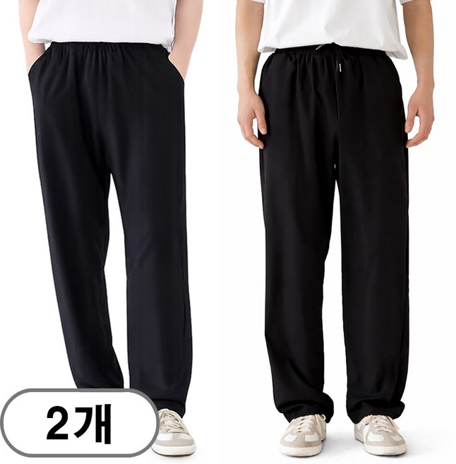 차쿠 1+1 남성 아이스 슬랙스 팬츠 바지 일자핏 쿨 출근 작업바지