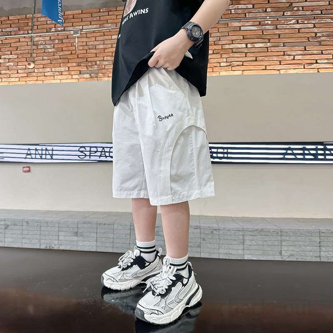 키즈키드 1+1 아동복 카고 반바지 여름 상하복 남아 바지 오버핏 5부 투피스 세트