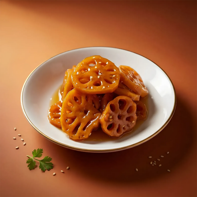 직접만든 연근조림 맛있는 건강식 별미 간편 반찬, 1개, 500g