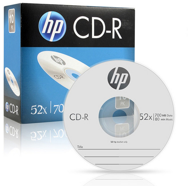 HP CD-R 700MB 52x Slim, 1개