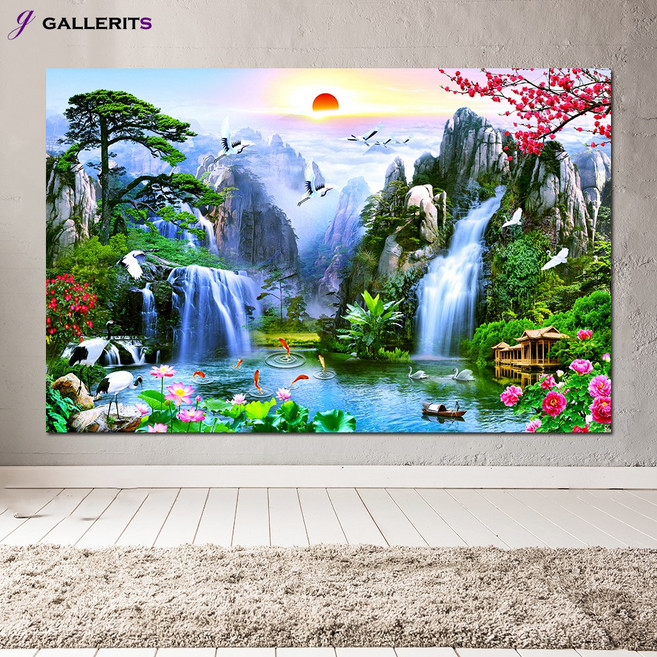 갤러리츠 운수대통 돈들어오는그림 한국화 풍수 인테리어 거실 액자, P291-1-운수대통