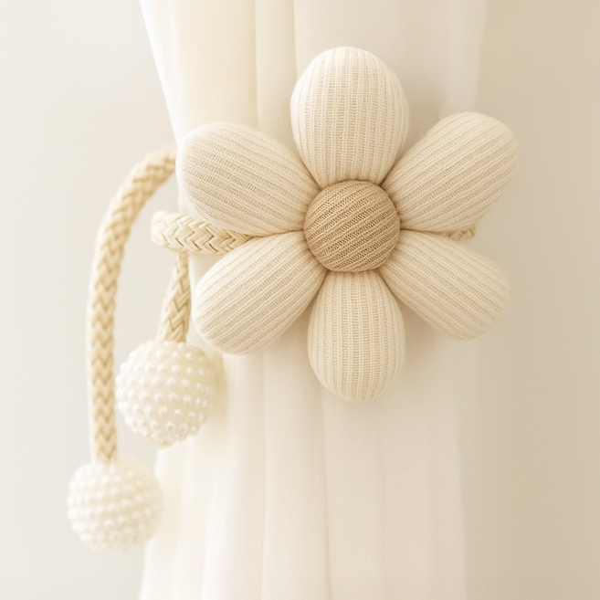 에이든 커튼 클립 타이백 2p, 화이트, 1개