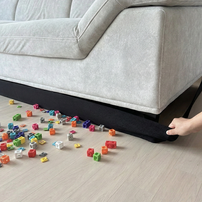 루메온 간편설치 탄성밴드 쇼파 침대 밑 틈새막이 가림막, 1개, 탄성블랙 7.5cm