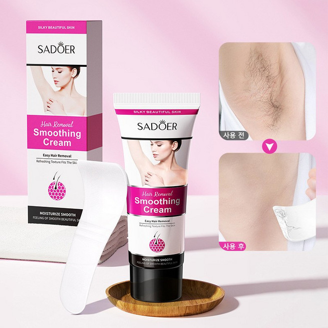 겨드랑이 제모크림 겨드랑이 다리 팔 바디 페이스 있는 남녀공용 제모 밤, 1개, 50g