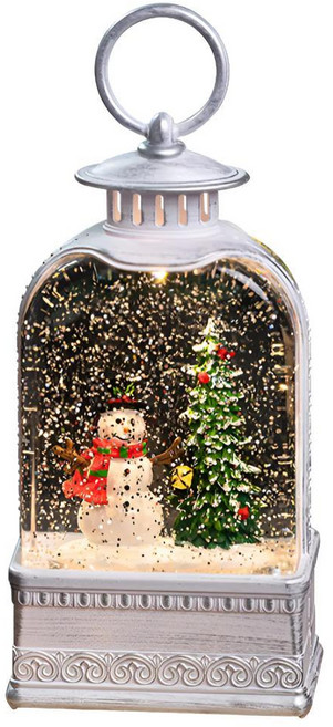 자동 눈 내리는 기능이 크리스마스 스노우 글로브 내장 카롤 장식 홈 파티 선물, 색상: 3. Small flat