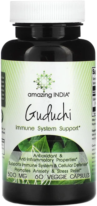 몸관리하세요 겨울입니다 Amazing India Guduchi 500mg 베지 캡슐 60정 특별관리진행, AmazingIndiaGuduchi500mg베지캡슐60, 1개 - 쿠팡