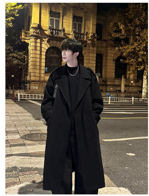 STYLE DR 추동 도톰롱시즌남성모직 코트캐주얼모직 코트트렌치코트