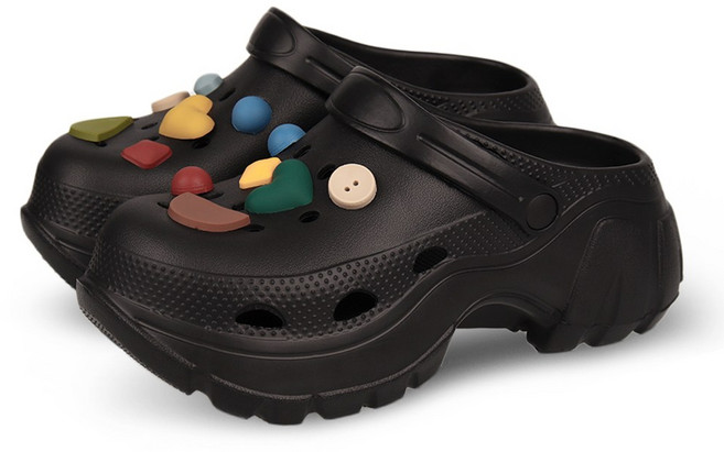 발캉스 여성용 키높이 6.5cm 푹신말랑 쿠션 통굽 샌들