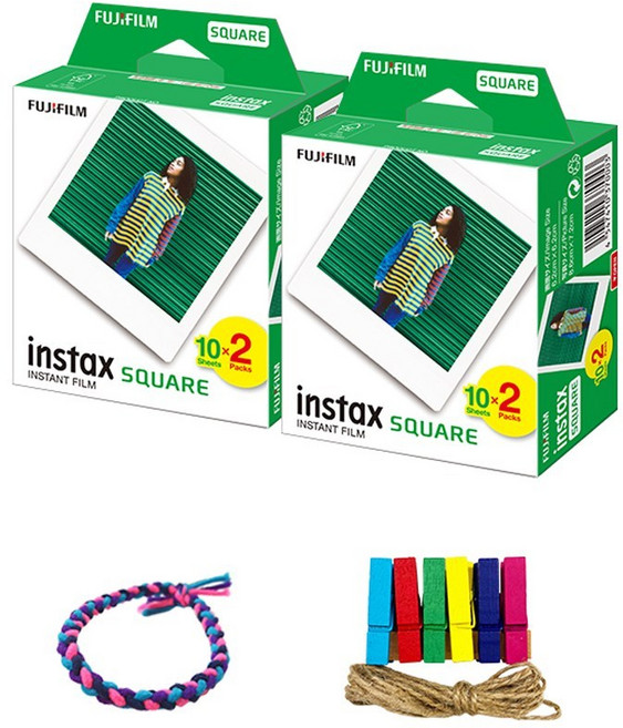 인스탁스 스퀘어 카메라필름 40p + 구성품 랜덤발송, 1세트