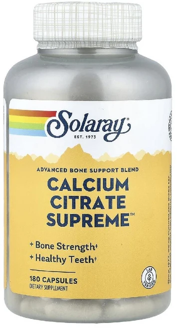 솔라레이 칼슘 슈프림 Calcium Citrate Supreme 캡슐 180정, 1개 - 쿠팡