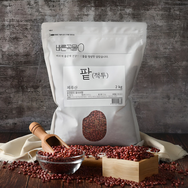 바른곡물 적두 팥, 2kg, 1개