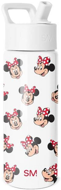 Simple Modern Disney Minnie Mouse Kids Water Bottle with Straw Lid | 14oz Insulated Stainless Stee, 디즈니-미니 마우스 재미
