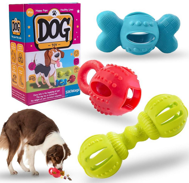 SPOFLY 강아지 츄잉 장난감 간식 디스펜싱 강아지 장난감 3개 세트 지루함을 위한 인터랙티브 강아지 장난감 야크 치즈 강아지 츄잉용 재미있는 간식 디스펜서, SPOFLY 강아지 츄잉 장난감, 간식 디스펜싱 강아지