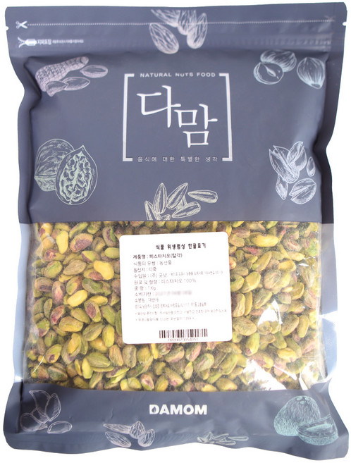 다맘 미국산 탈각 피스타치오 1kg, 1개