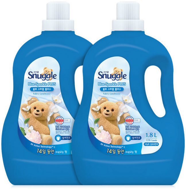 블루스파클 고농축 섬유유연제 1.8L 2개
