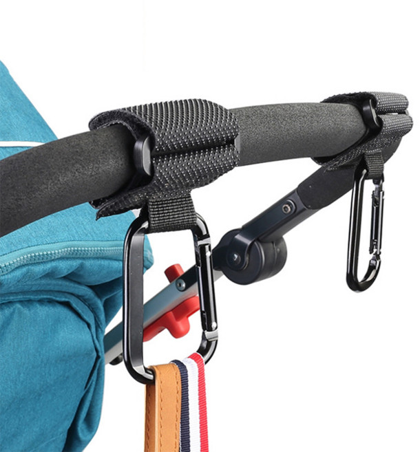 큰사각 벨크로 유모차 걸이 유모차 가방걸이 유모차 고리 악세서리 2개입, 1개