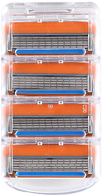 질레트 퓨전 프로글라이드 마하3 매뉴얼/파워 호환용 면도날, 1팩(4입)