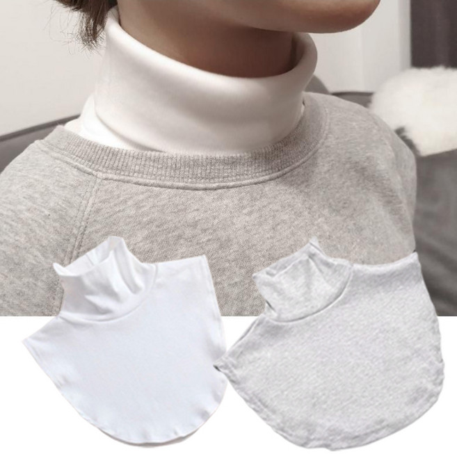 본라이프 목폴라 터틀넥 목만있는 남녀 목토시 페이크목폴라 넥워머 반목티
