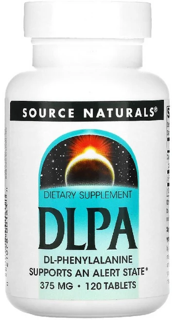 소스내추럴스 DLPA 페닐알라닌 엘파닐알라닌 375mg 타블렛 120정 - 쿠팡