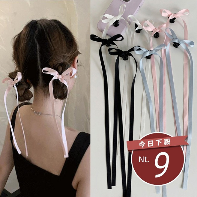 韓版精緻芭蕾風飄蝴蝶結髮夾N208，時尚髮飾，優雅蝴蝶結造型，百搭髮夾