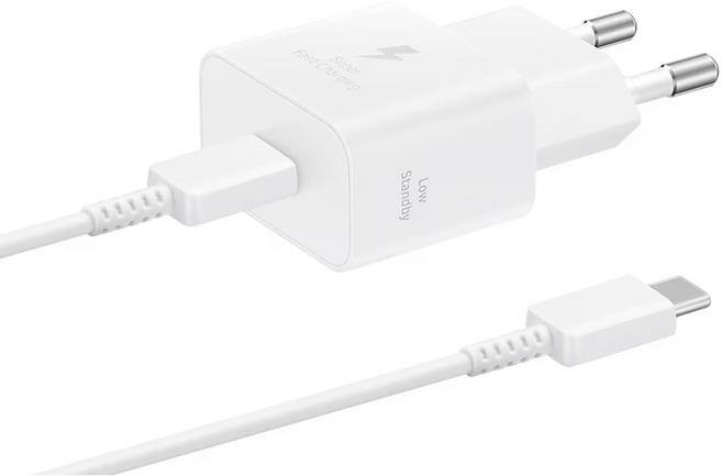삼성전자 C타입 초고속 충전기 25W + 케이블 1m 세트 PD PPS GaN, 화이트(EP-T2510XWKGKR), 1개