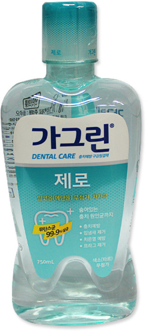 동아제약 가그린 제로 750ml 12개입 BOX 생활용품 > 구강/면도 구강청결제, 1