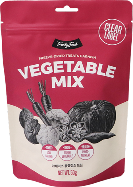트러스티푸드 강아지 동결건조 야채 간식, 야채믹스, 50g, 1개