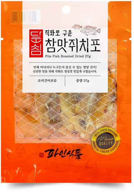 닻심 직화구이 참맛 쥐치포 27g, 1개