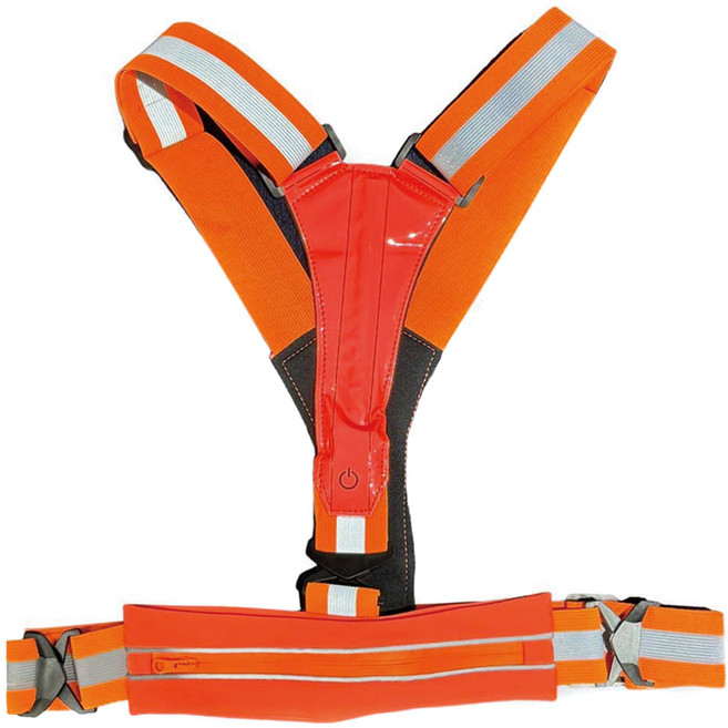 LED反光安全背心背帶, 橘色, 1個