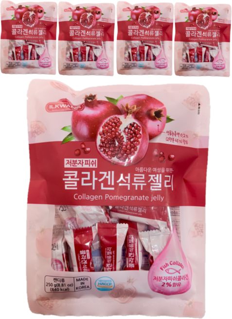 일광제과 콜라겐 석류 젤리, 5개, 250g