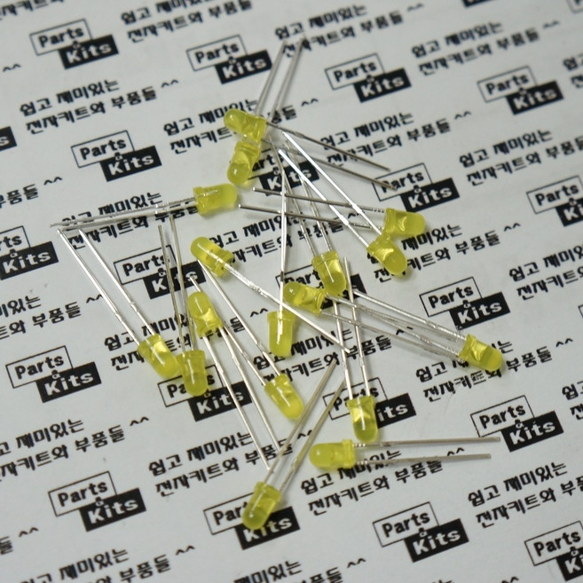 3파이 옐로우 LED 3mm 노랑 황색 Yellow 아두이노 조명
