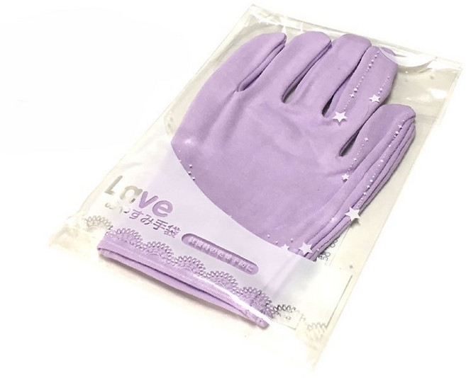 일본직수입 수면용 보습장갑 69, 1세트, 라벤다