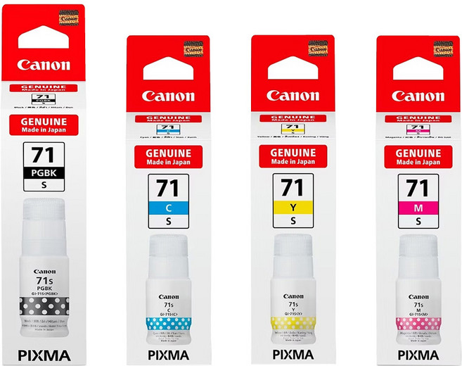 CANON GI-71S 原廠連供墨水 GI-71 GI71 G1020 G2020 G1730 G2730 G3730, 1個, GI-71S 黑色70ml 彩色40ml,四色一組裸裝, 四色一組