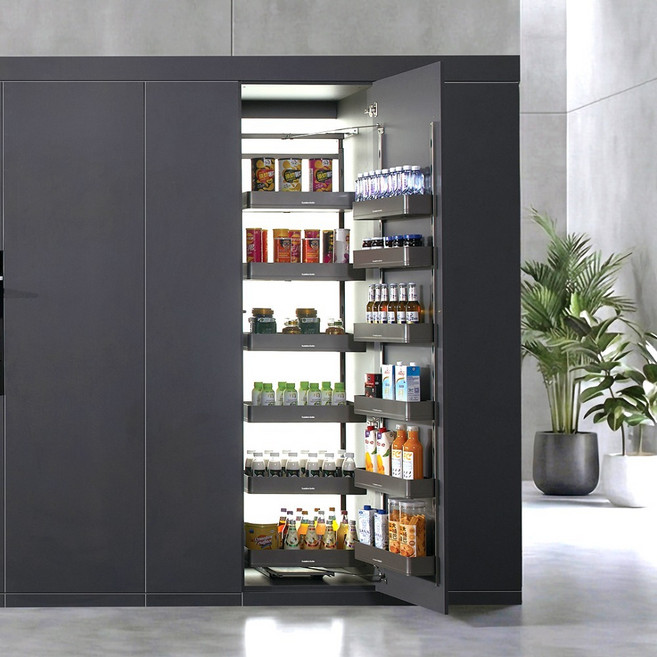 미라니홈 루미아르크 루아스 450/600 6단 팬트리롤 인출식 주방 슬라이딩 바스켓, 450